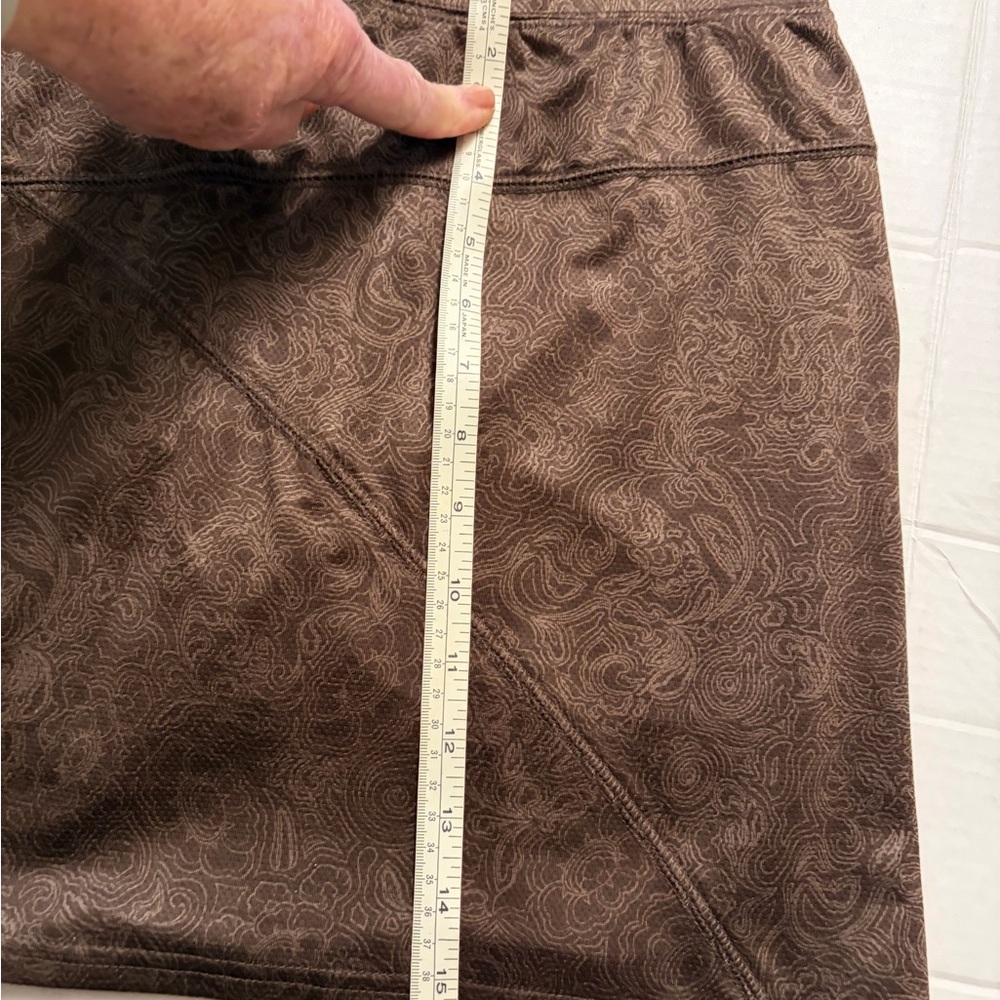 Columbia Titanium Brown Athletic Skort Paisley Print Hiking Trail Skirt Women - Picture 8 of 8